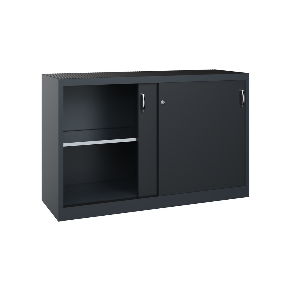 Produktabbildung Nr. 4: C+P Werkstatt-Beistellschrank mit 2 Fachböden, HxBxT 1.000 x 1.600 x 500 mm, Trennwand, anthrazitgrau, schwarzgrau