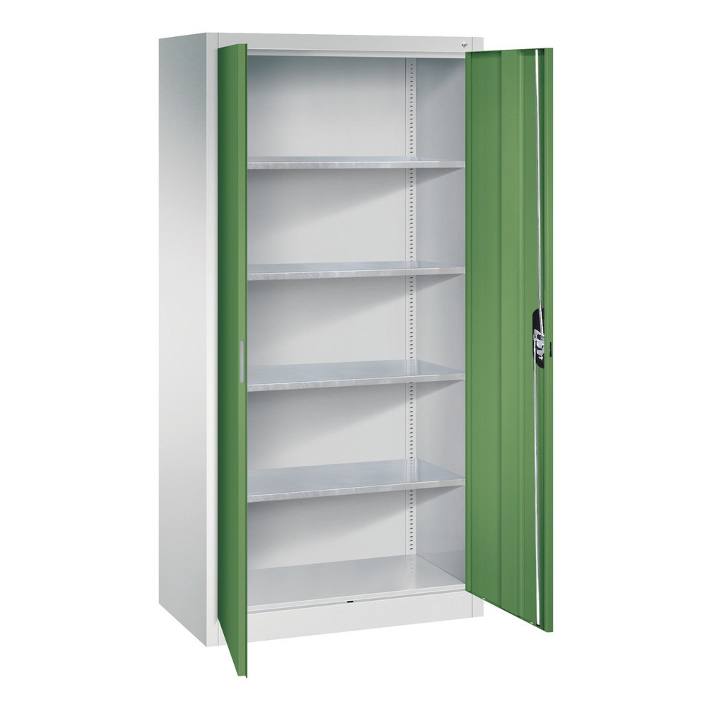 Produktabbildung Nr. 19: C+P Werkstatt-Flügeltürschrank mit 4 Fachböden, HxBxT 1.950 x  930 x 500 mm, anthrazitgrau, rubinrot