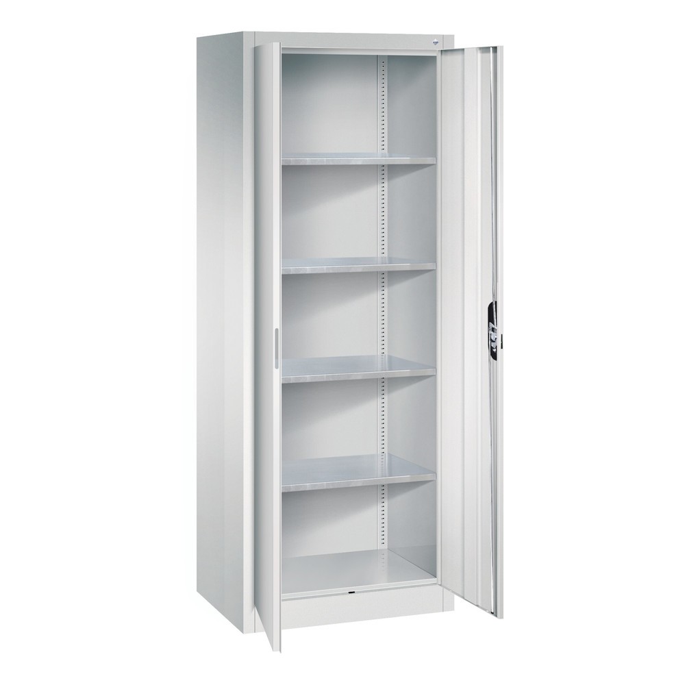 Produktabbildung Nr. 2: C+P Werkstatt-Flügeltürschrank mit 4 Fachböden, HxBxT 1.950 x 800 x 500 mm, lichtgrau, lichtgrau