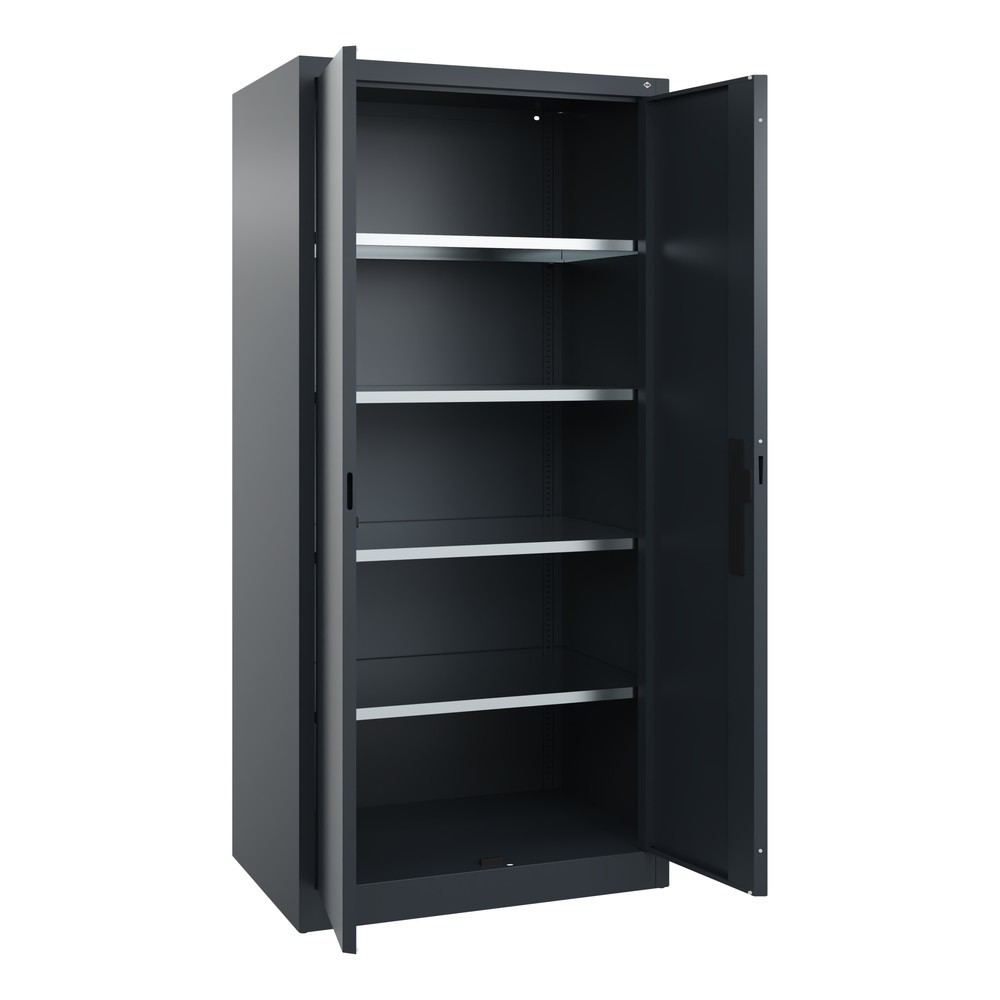 Produktabbildung Nr. 17: C+P Werkstatt-Flügeltürschrank mit 4 Fachböden, HxBxT 1.950 x  930 x 600 mm, anthrazitgrau, anthrazitgrau