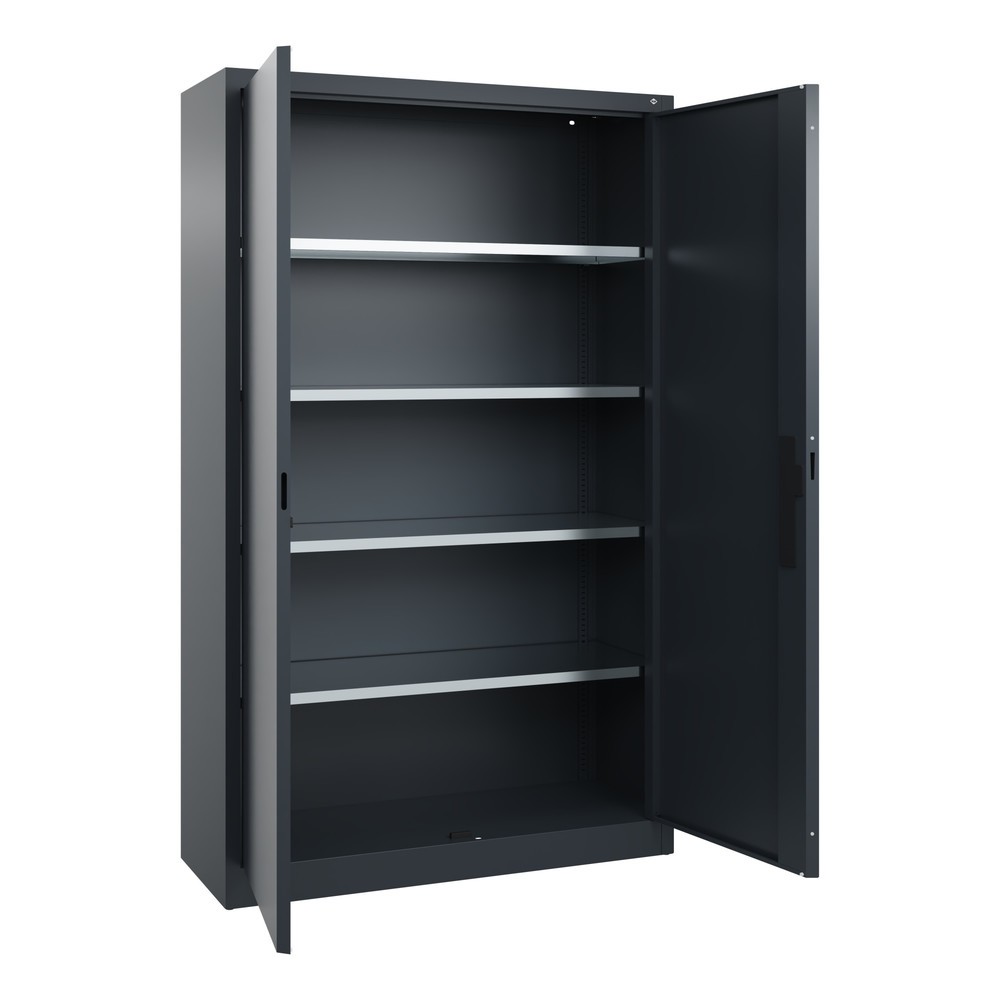 Produktabbildung Nr. 17: C+P Werkstatt-Flügeltürschrank mit 4 Fachböden, HxBxT 1.950 x  1.200 x 400 mm, anthrazitgrau, anthrazitgrau