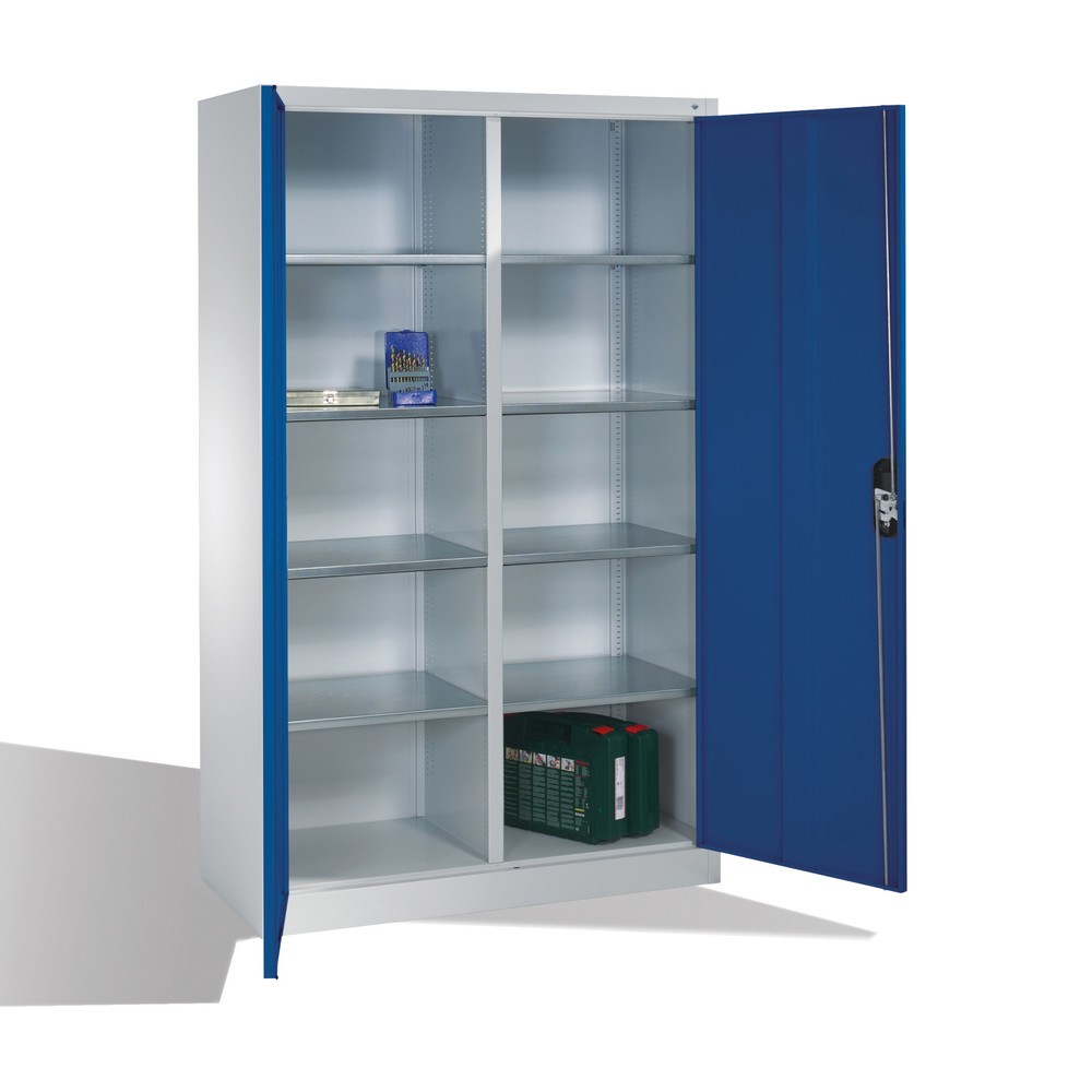 Produktabbildung Nr. 4: C+P Werkstatt-Flügeltürschrank mit Mittelwand + 8 Fachböden, HxBxT 1.950 x 500 mm