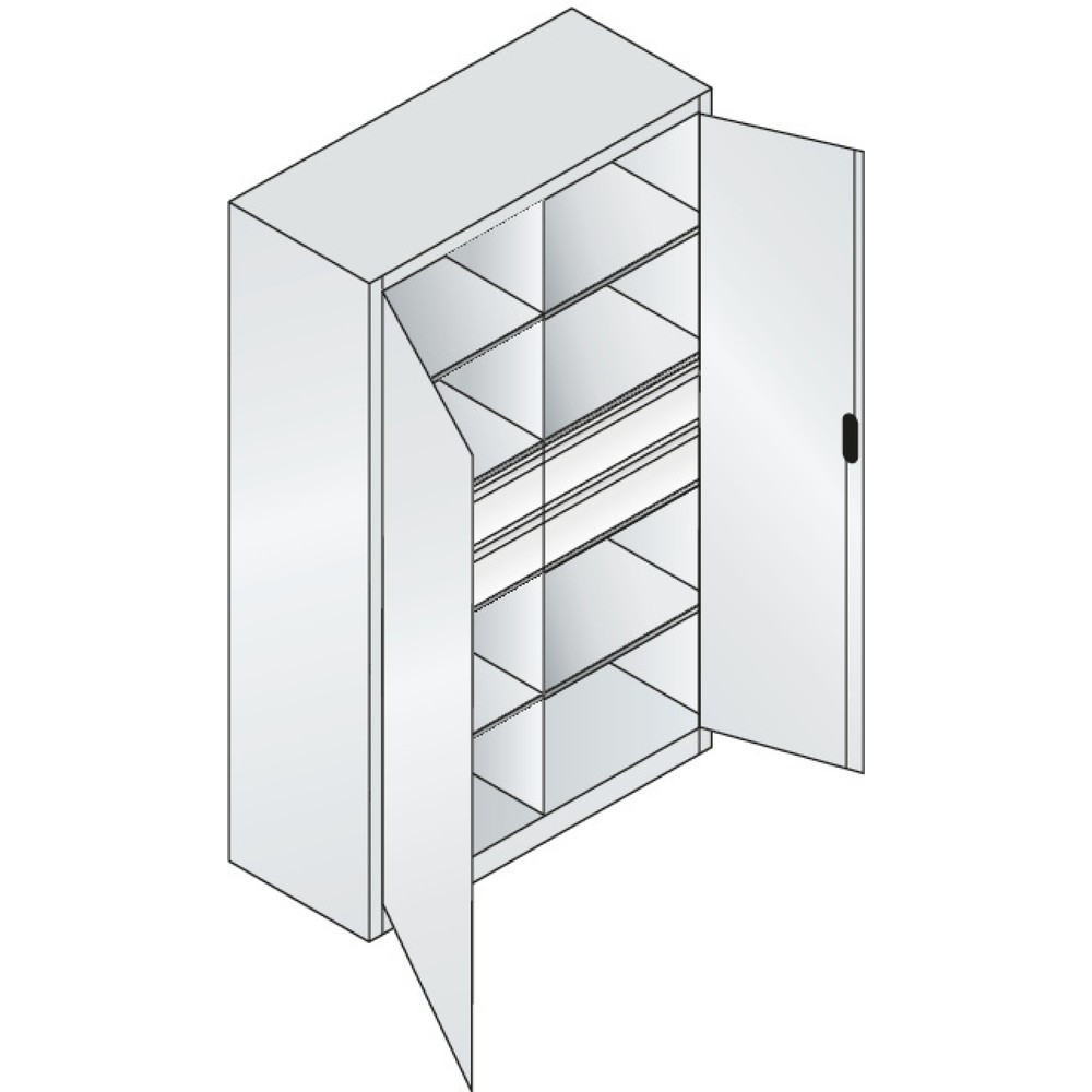 Produktabbildung Nr. 5: C+P Werkzeugschrank, Schubladen 4x174 mm, 6 Böden, Breite 1.200 mm, anthrazitgrau, rubinrot