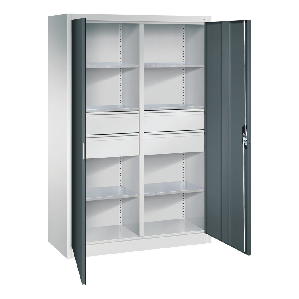 Produktabbildung Nr. 6: C+P Werkzeugschrank, Schubladen 4x174 mm, 6 Böden, Breite 1.200 mm, lichtgrau, anthrazitgrau