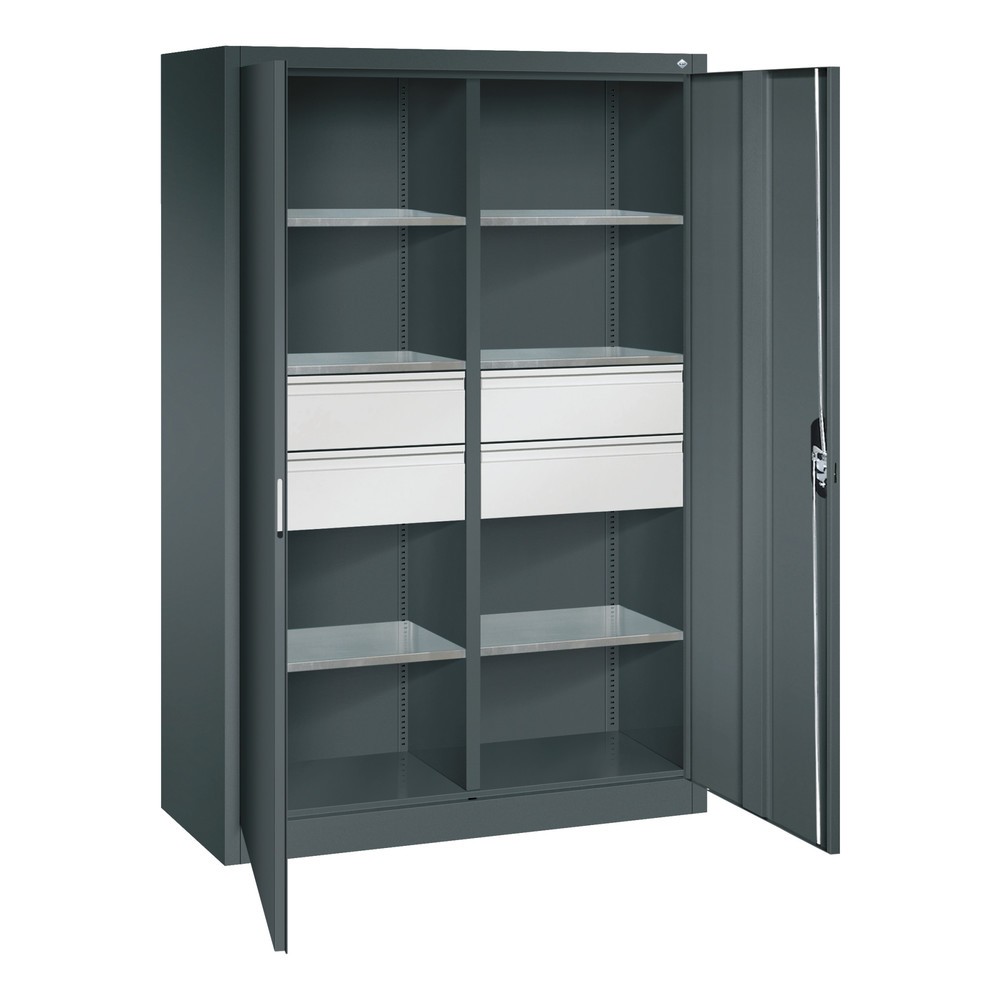 Produktabbildung Nr. 6: C+P Werkzeugschrank, Schubladen 4x174 mm, 6 Böden, Breite 1.200 mm, anthrazitgrau, anthrazitgrau