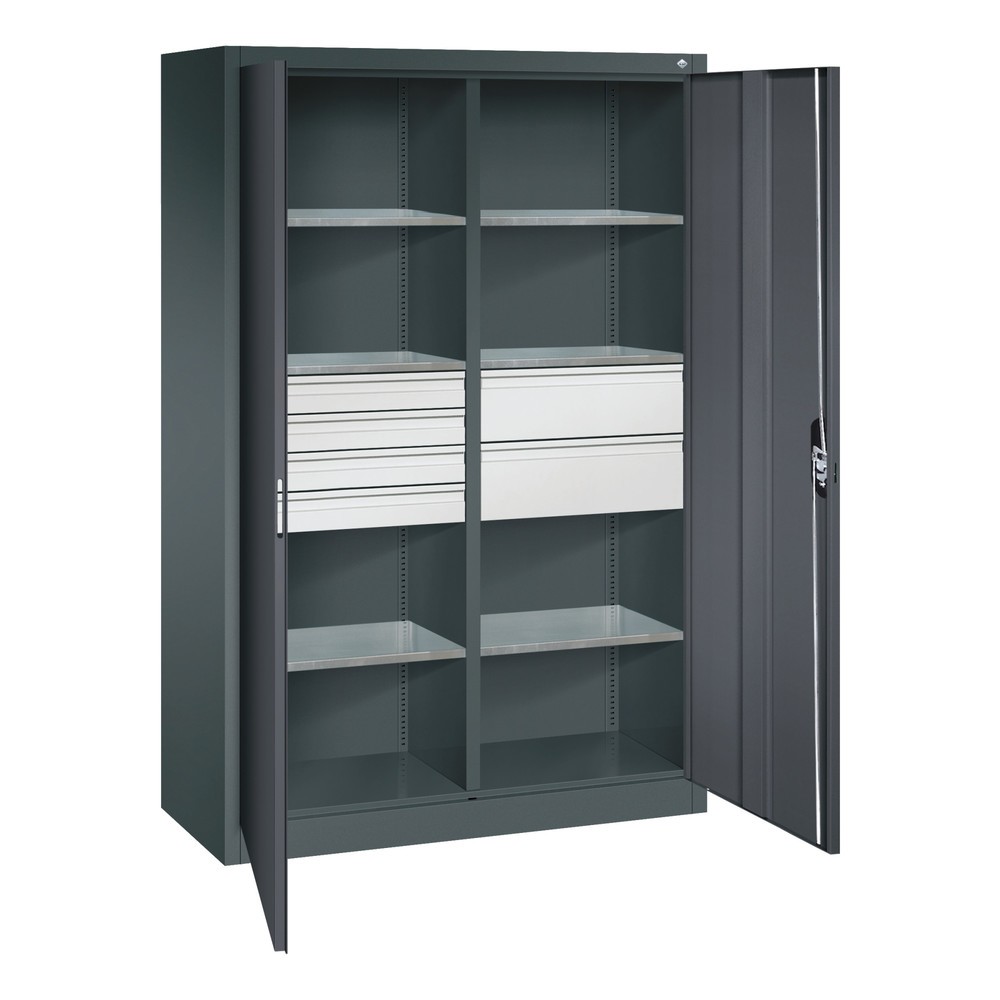 Produktabbildung Nr. 6: C+P Werkzeugschrank, Schubladen 4x86 + 2x174 mm, 6 Böden, Breite 1.200 mm, anthrazitgrau, schwarzgrau