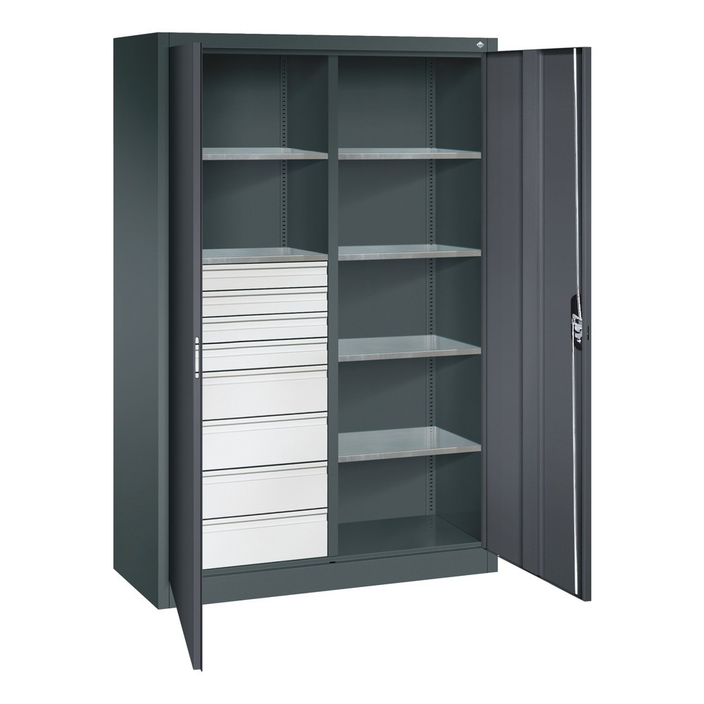 Produktabbildung Nr. 6: C+P Werkzeugschrank, Schubladen 4x86 + 4x174 mm, 6 Böden, Breite 1.200 mm, anthrazitgrau, schwarzgrau