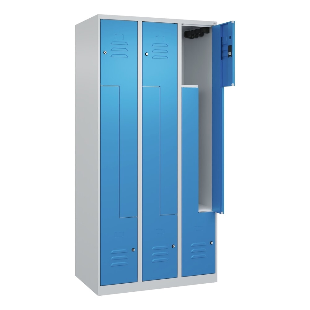 Illustration du produit: C+P Z-Spind Classic PLUS, 6 Abteile, HxBxT 1.850 x 900 x 500 mm, lichtgrau, lichtblau, Zylinderschloss