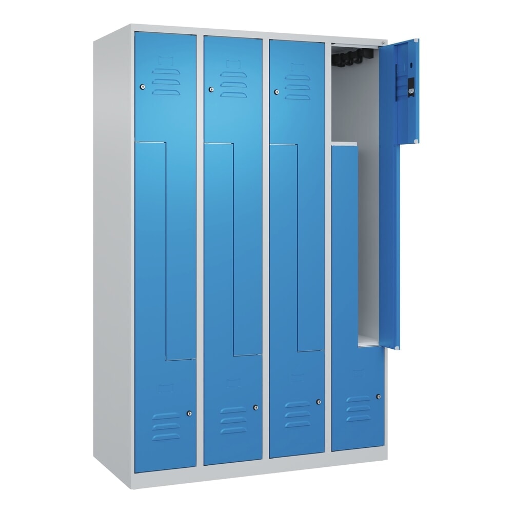 Illustration du produit: C+P Z-Spind Classic PLUS, 8 Abteile, HxBxT 1.850 x 1.200 x 500 mm, lichtgrau, lichtblau, Zylinderschloss