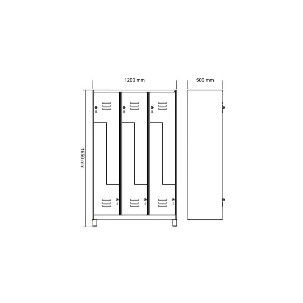 C+P Z-Spind Classic PLUS, Füße, 6 Abteile, HxBxT 1.950 x 1.200 x 500 mm, lichtgrau, enzianblau, Zylinderschloss N° de l'image du produit 8 : C+P Z-Spind Classic PLUS, Füße, 6 Abteile, HxBxT 1.950 x 1.200 x 500 mm, lichtgrau, enzianblau, Zylinderschloss
