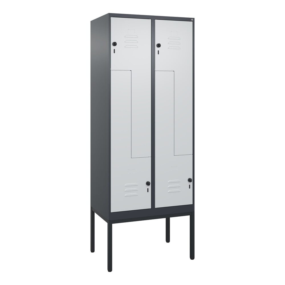C+P Z-Spind Classic PLUS, Gestell, 4 Abteile, HxBxT 2.120 x 800 x 500 mm, anthrazitgrau, lichtgrau, für Vorhängeschloss Produktabbildung Nr. 9: C+P Z-Spind Classic PLUS, Gestell, 4 Abteile, HxBxT 2.120 x 800 x 500 mm, anthrazitgrau, lichtgrau, für Vorhängeschloss