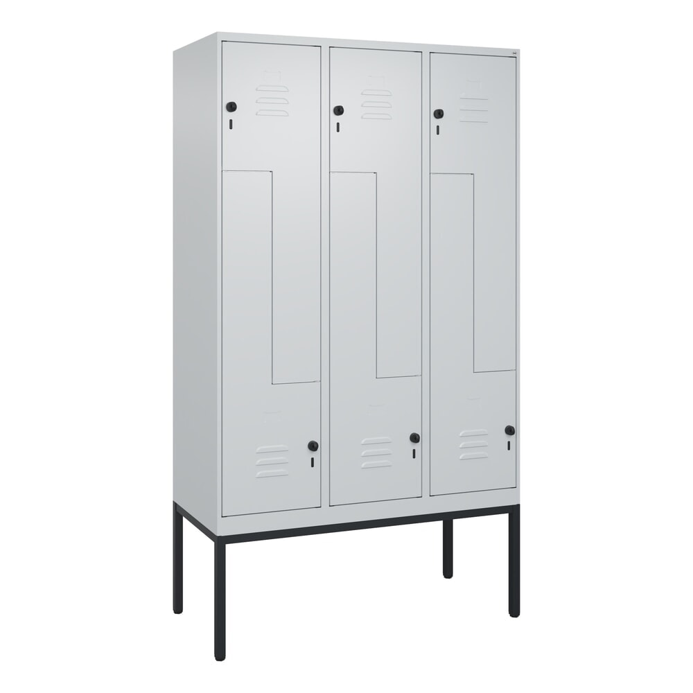 C+P Z-Spind Classic PLUS, Gestell, 6 Abteile, HxBxT 2.120 x 1.200 x 500 mm, lichtgrau, lichtgrau, für Vorhängeschloss N° de l'image du produit 9 : C+P Z-Spind Classic PLUS, Gestell, 6 Abteile, HxBxT 2.120 x 1.200 x 500 mm, lichtgrau, lichtgrau, für Vorhängeschloss