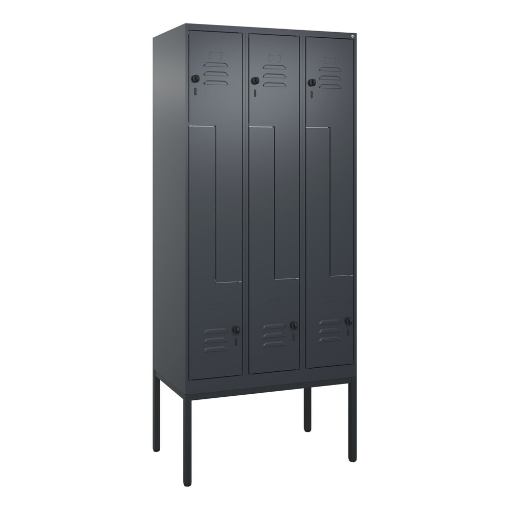 C+P Z-Spind Classic PLUS, Gestell, 6 Abteile, HxBxT 2.120 x 900 x 500 mm, anthrazitgrau, anthrazitgrau, für Vorhängeschloss Produktabbildung Nr. 9: C+P Z-Spind Classic PLUS, Gestell, 6 Abteile, HxBxT 2.120 x 900 x 500 mm, anthrazitgrau, anthrazitgrau, für Vorhängeschloss