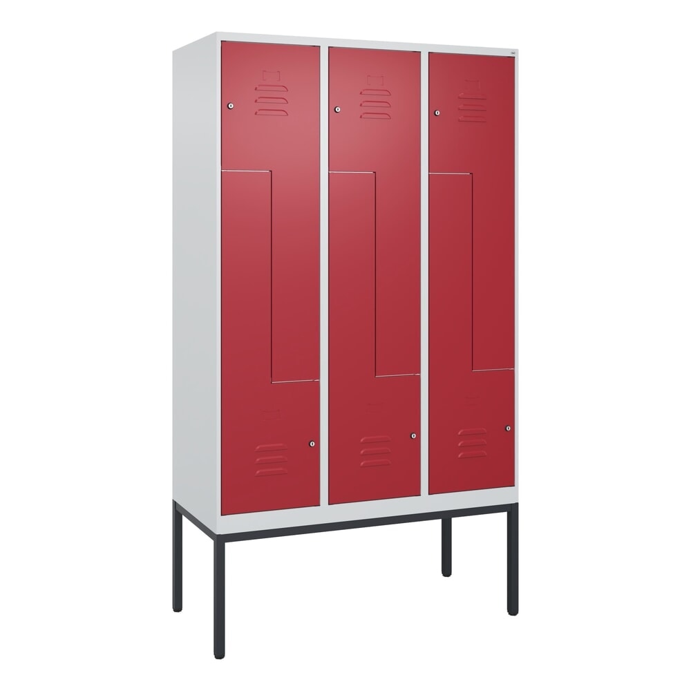 C+P Z-Spind Classic PLUS, Gestell, 6 Abteile, HxBxT 2.120 x 1.200 x 500 mm, lichtgrau, rubinrot, Zylinderschloss N° de l'image du produit 8 : C+P Z-Spind Classic PLUS, Gestell, 6 Abteile, HxBxT 2.120 x 1.200 x 500 mm, lichtgrau, rubinrot, Zylinderschloss