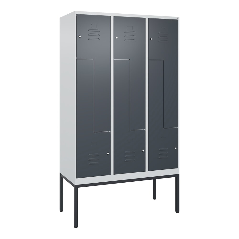 C+P Z-Spind Classic PLUS, Gestell, 6 Abteile, HxBxT 2.120 x 1.200 x 500 mm, lichtgrau, anthrazitgrau, Zylinderschloss N° de l'image du produit 9 : C+P Z-Spind Classic PLUS, Gestell, 6 Abteile, HxBxT 2.120 x 1.200 x 500 mm, lichtgrau, anthrazitgrau, Zylinderschloss