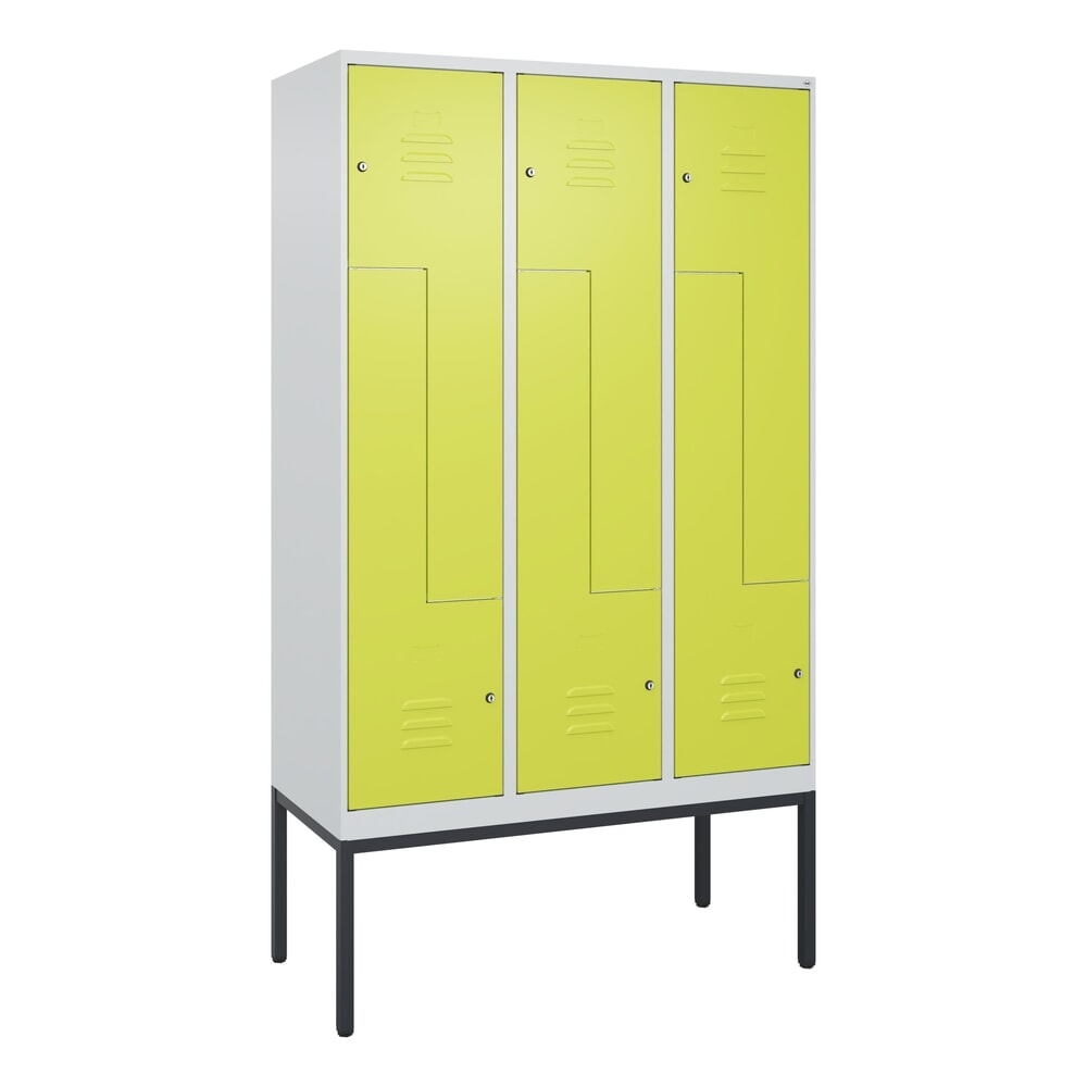 C+P Z-Spind Classic PLUS, Gestell, 6 Abteile, HxBxT 2.120 x 1.200 x 500 mm, lichtgrau, clowngrün, Zylinderschloss N° de l'image du produit 9 : C+P Z-Spind Classic PLUS, Gestell, 6 Abteile, HxBxT 2.120 x 1.200 x 500 mm, lichtgrau, clowngrün, Zylinderschloss