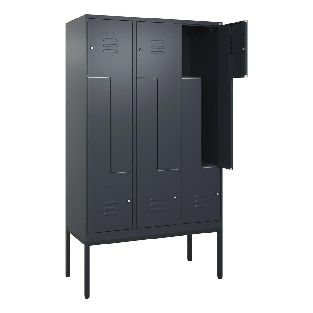 C+P Z-Spind Classic PLUS, Gestell, 6 Abteile, HxBxT 2.120 x 1.200 x 500 mm, anthrazitgrau, anthrazitgrau, Zylinderschloss N° de l'image du produit 1 : C+P Z-Spind Classic PLUS, Gestell, 6 Abteile, HxBxT 2.120 x 1.200 x 500 mm, anthrazitgrau, anthrazitgrau, Zylinderschloss