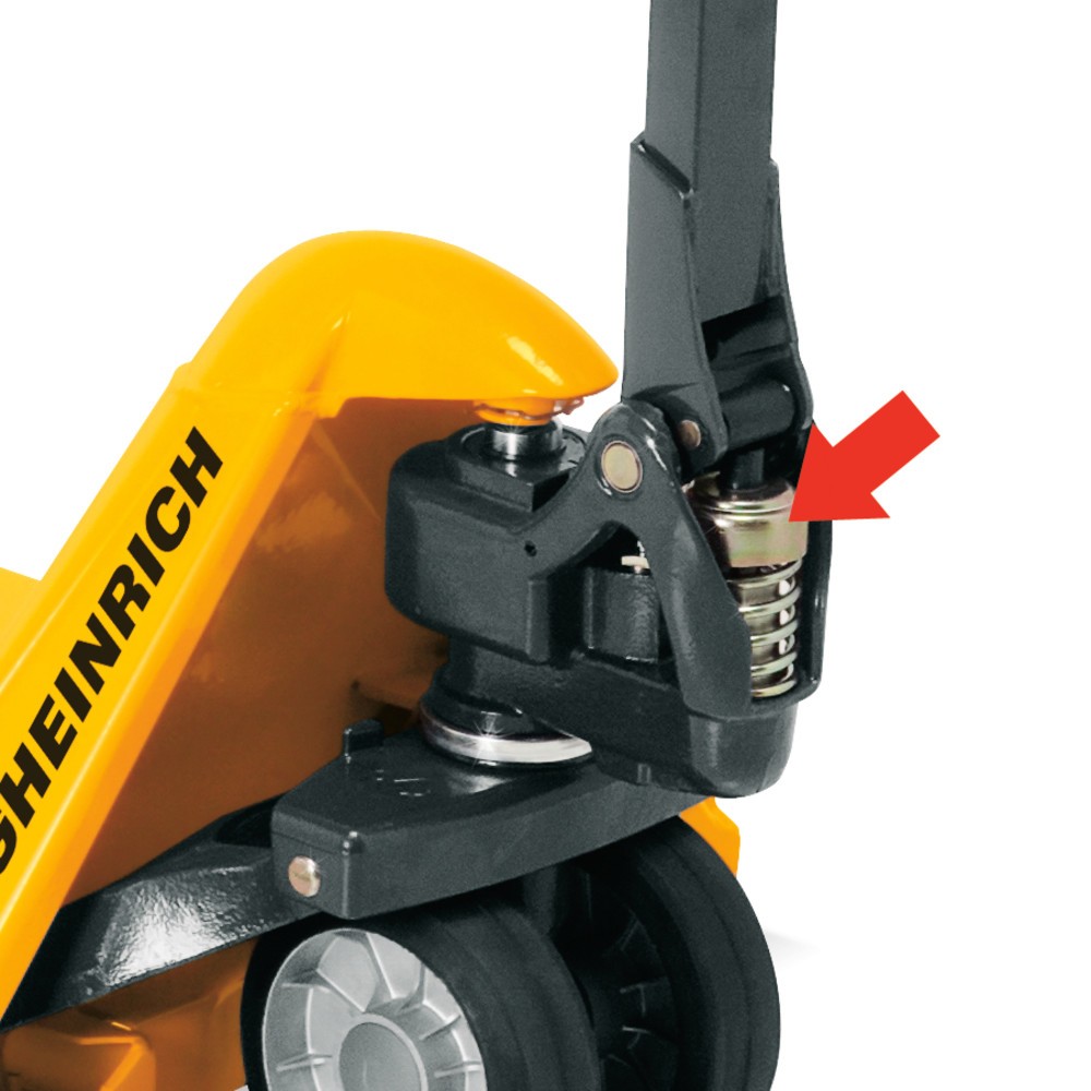 Produktabbildung Nr. 3: Jungheinrich Handhubwagen AM 22 mit Schnellhub, Tragfähigkeit 500 kg, Gabellänge 2.400 mm, Vollgummi/Polyurethan, Tandemrollen