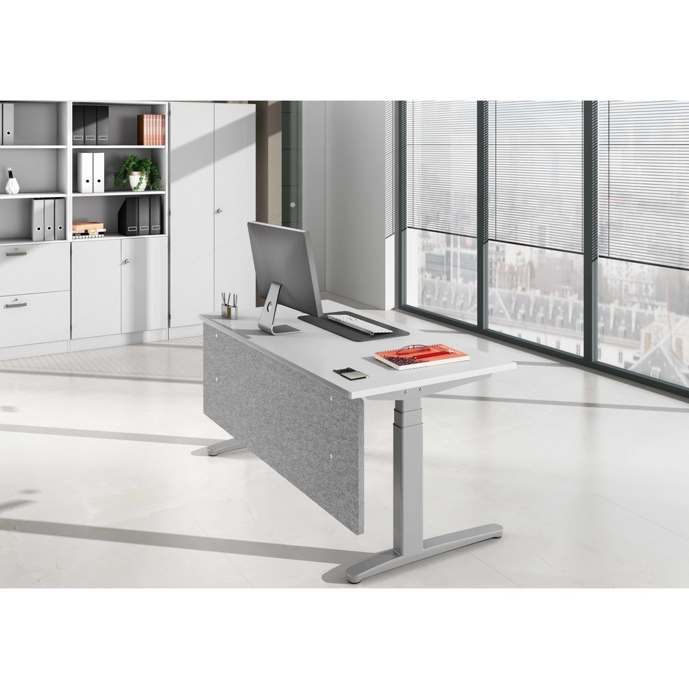 N° de l'image du produit 3 : Cloison Hammerbacher, panneau acoustique pour table en 180, gris
