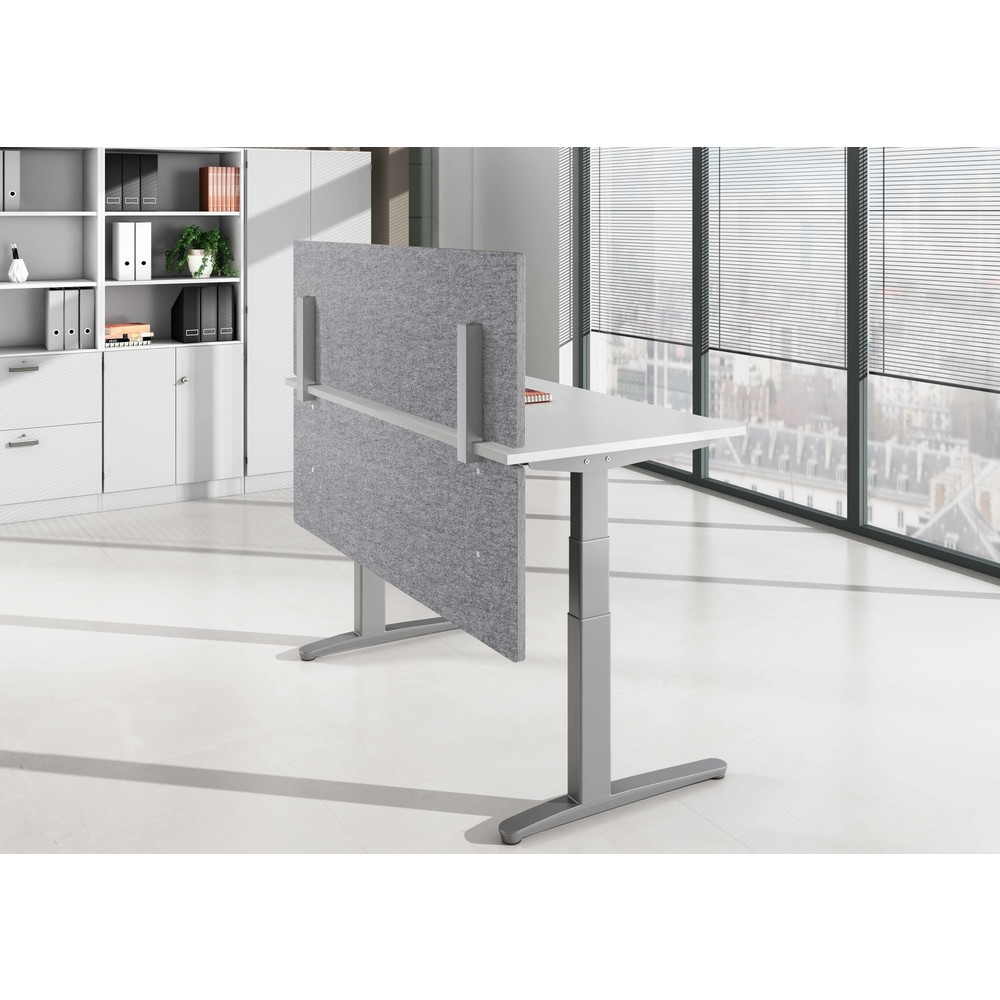 N° de l'image du produit 4 : Cloison Hammerbacher, panneau acoustique pour table en 180, gris