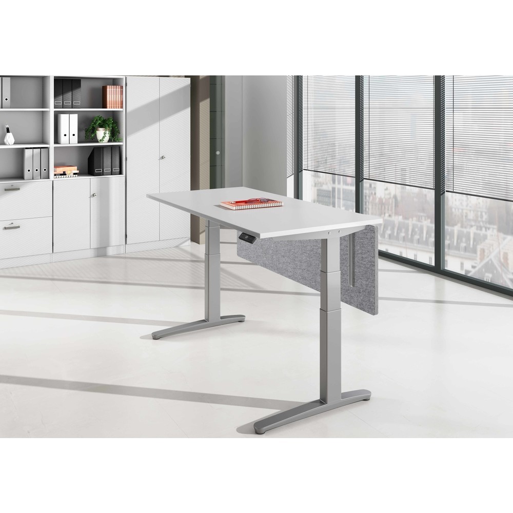 N° de l'image du produit 5 : Cloison Hammerbacher, panneau acoustique pour table en 180, gris