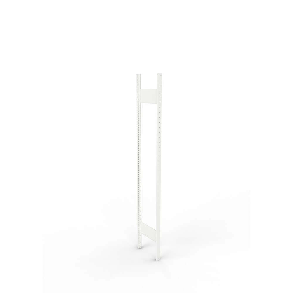 Illustration du produit: Cadre à montants pour rayonnage à tablettes META, clinché, 1 espace intermédiaire, H x l 2 000 x 300 mm, RAL 7035 gris clair