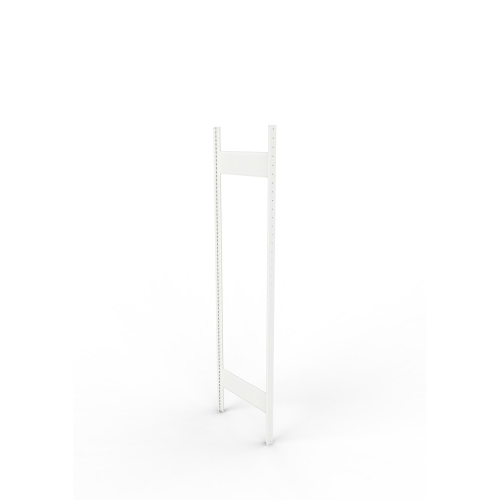 Illustration du produit: Cadre à montants pour rayonnage à tablettes META, clinché, 1 espace intermédiaire, H x l 2 000 x 500 mm, RAL 7035 gris clair