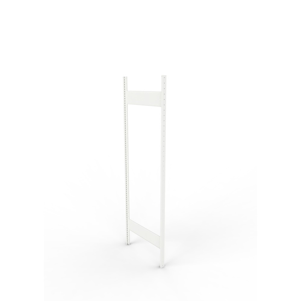 Illustration du produit: Cadre à montants pour rayonnage à tablettes META, clinché, 1 espace intermédiaire, H x l 2 000 x 600 mm, RAL 7035 gris clair