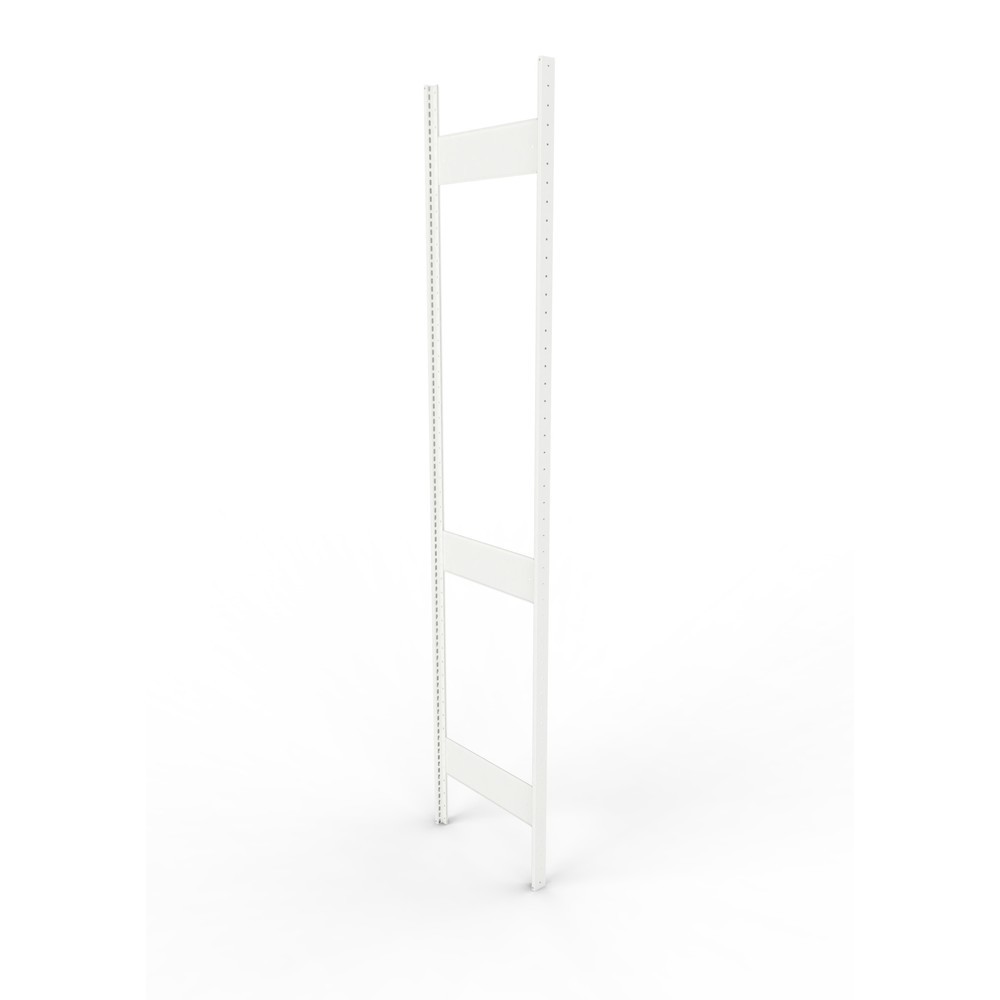 Illustration du produit: Cadre à montants pour rayonnage à tablettes META, clinché, 2 espaces intermédiaires, H x l 2 500 x 500 mm, RAL 7035 gris clair