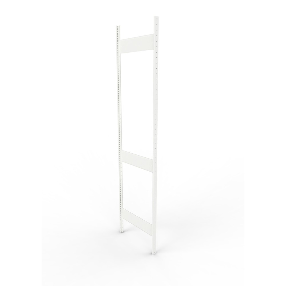 Illustration du produit: Cadre à montants pour rayonnage à tablettes META, clinché, 2 espaces intermédiaires, H x l 2 500 x 600 mm, RAL 7035 gris clair