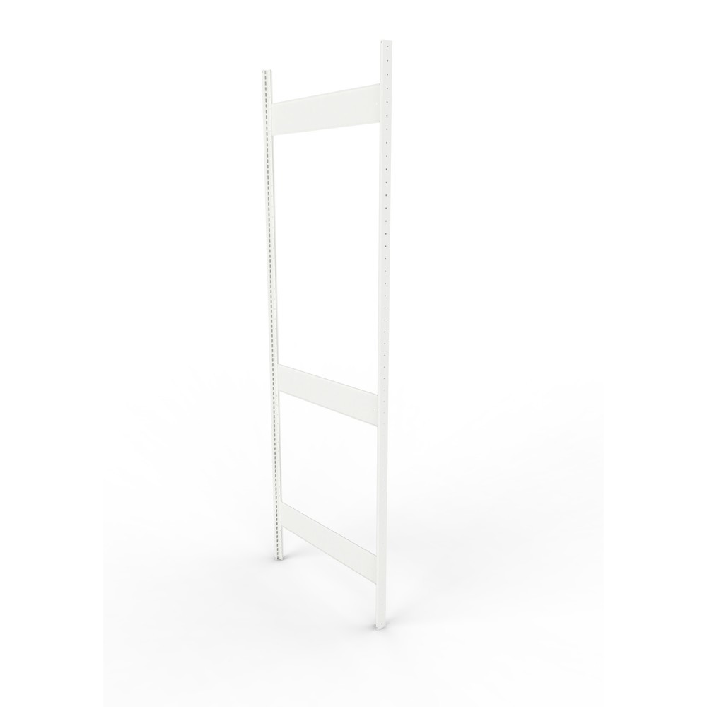Illustration du produit: Cadre à montants pour rayonnage à tablettes META, clinché, 2 espaces intermédiaires, H x l 2 500 x 800 mm, RAL 7035 gris clair