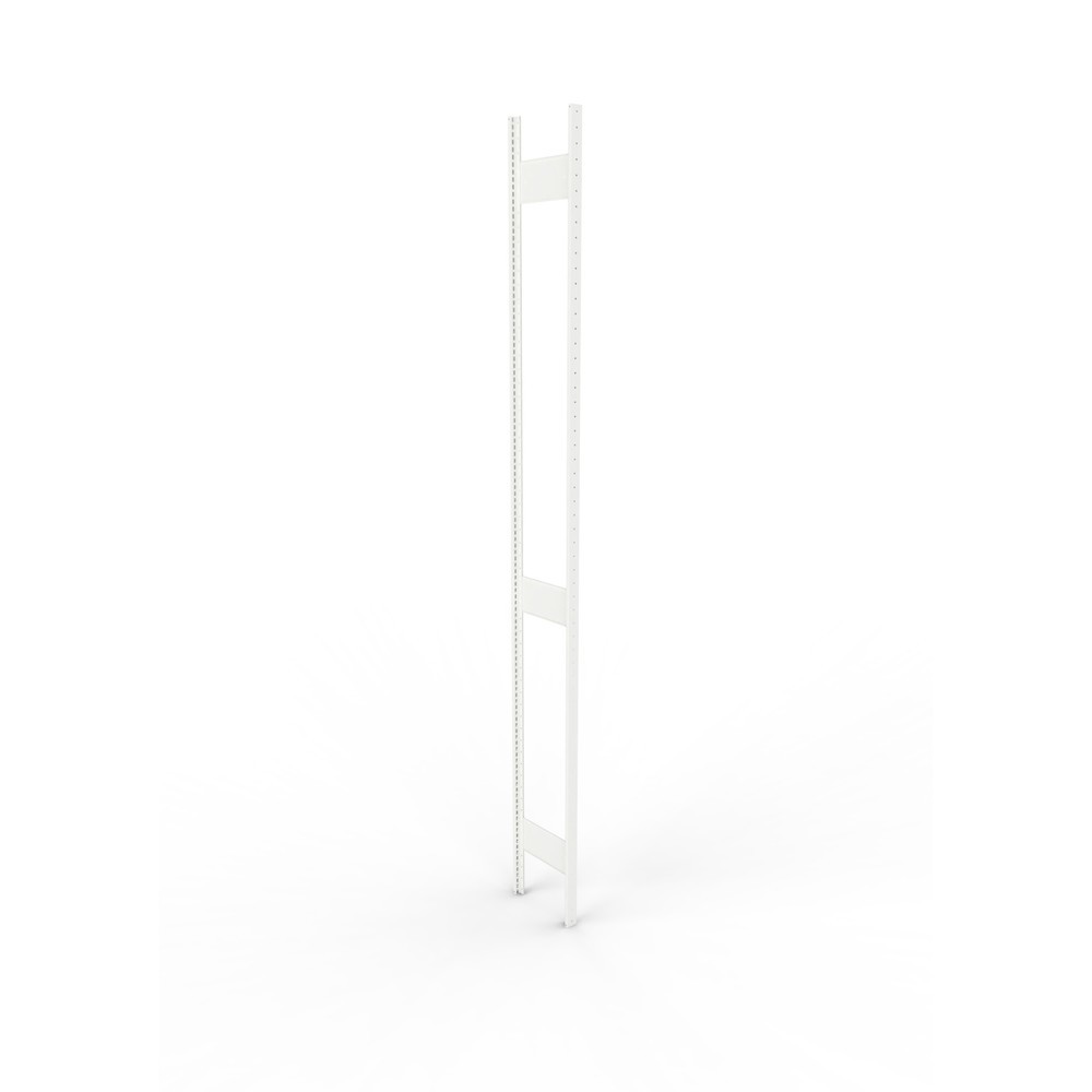 Illustration du produit: Cadre à montants pour rayonnage à tablettes META, clinché, 2 espaces intermédiaires, H x l 3 000 x 300 mm, RAL 7035 gris clair