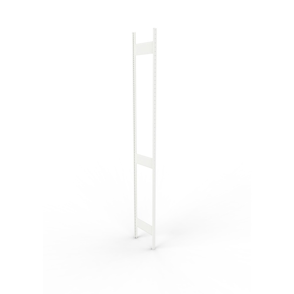 Illustration du produit: Cadre à montants pour rayonnage à tablettes META, clinché, 2 espaces intermédiaires, H x l 3 000 x 400 mm, RAL 7035 gris clair