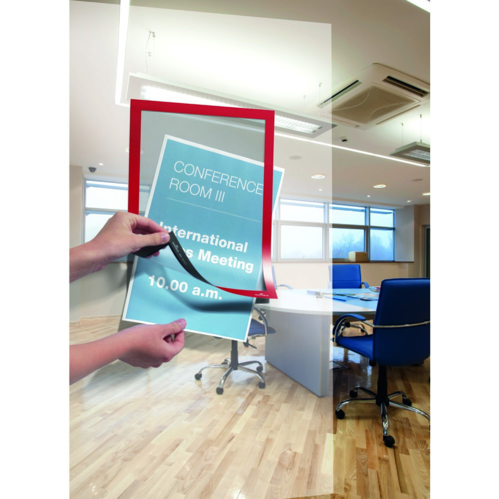 Produktabbildung Nr. 8: Cadre d’information DURABLE DURAFRAME®, autocollant, DIN A4, rouge