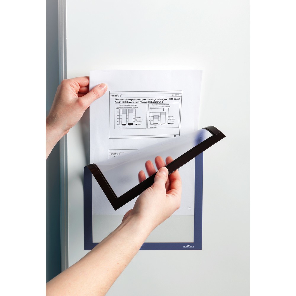 Produktabbildung Nr. 3: Cadre magnétique DURABLE DURAFRAME®, DIN A4, bleu foncé