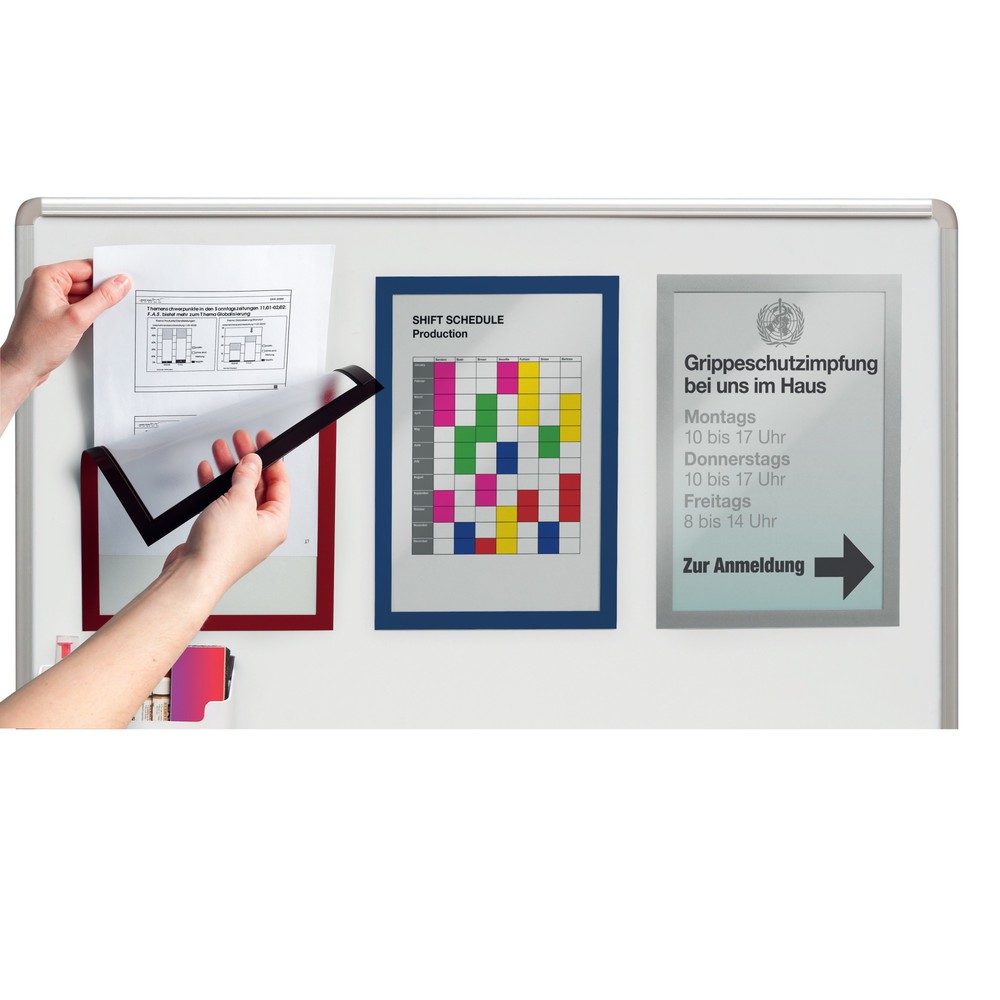 Produktabbildung Nr. 1: Cadre magnétique DURABLE DURAFRAME®, DIN A4, bleu foncé