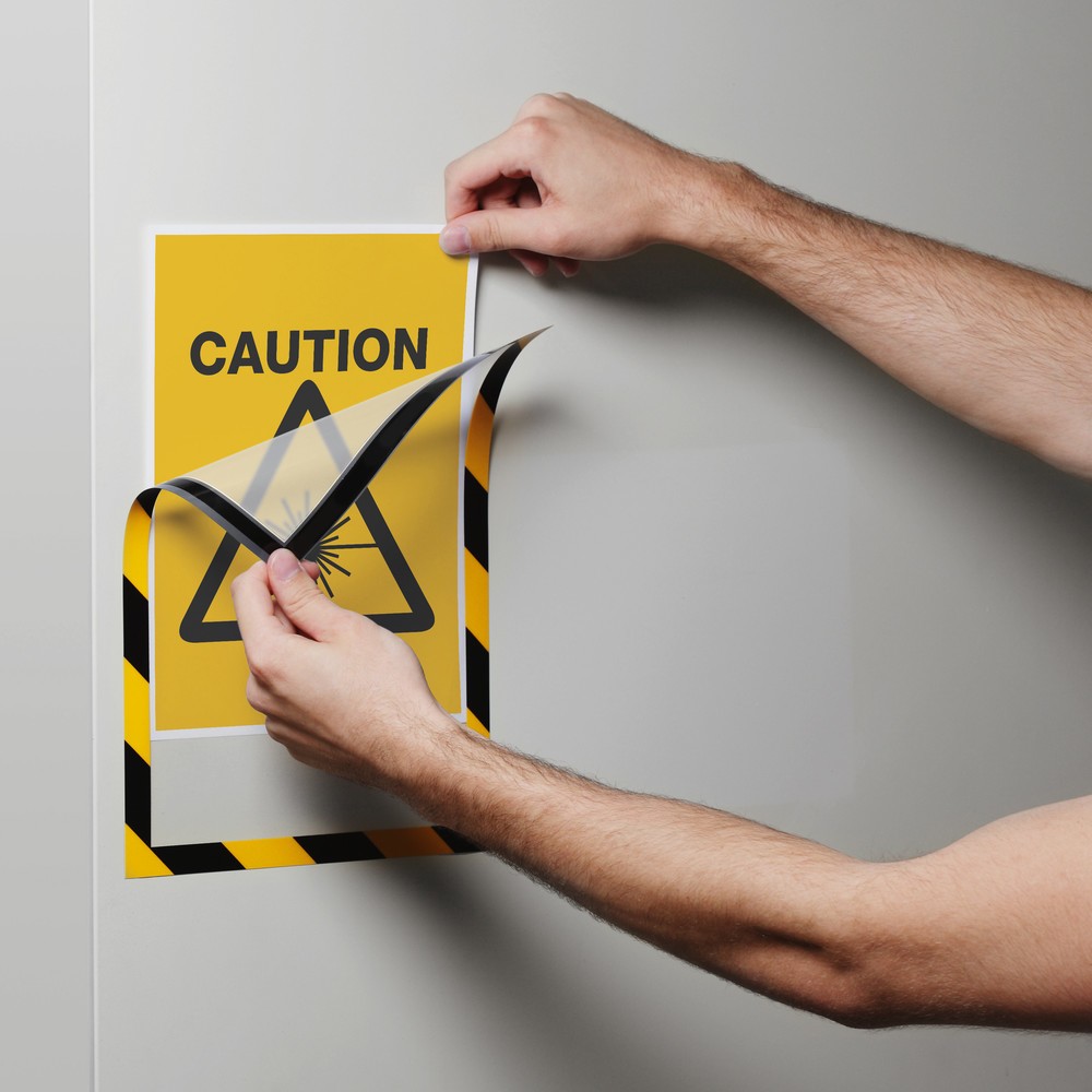 Produktabbildung Nr. 3: Cadre magnétique DURABLE DURAFRAME® Security, DIN A4, jaune / noir