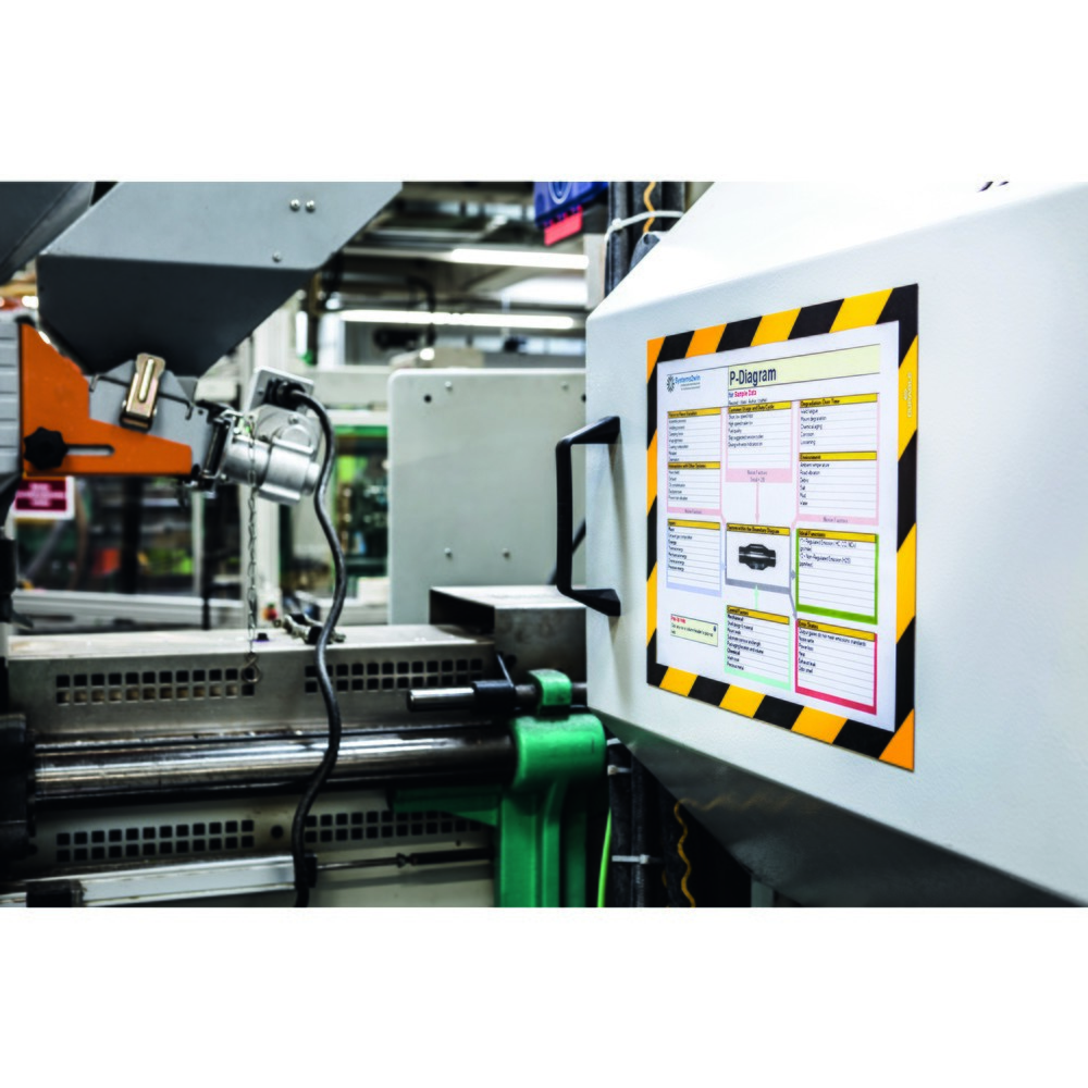 Produktabbildung Nr. 5: Cadre magnétique DURABLE DURAFRAME® Security, DIN A4, jaune / noir