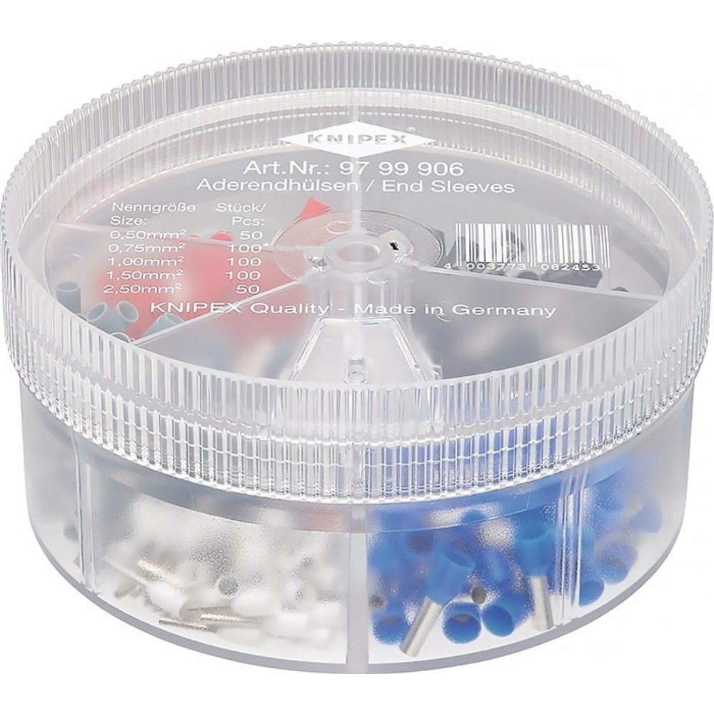 Illustration du produit: Boîte d’embouts de câble 400 pièces 0,5-2,5 mm² boîte en plastique KNIPEX