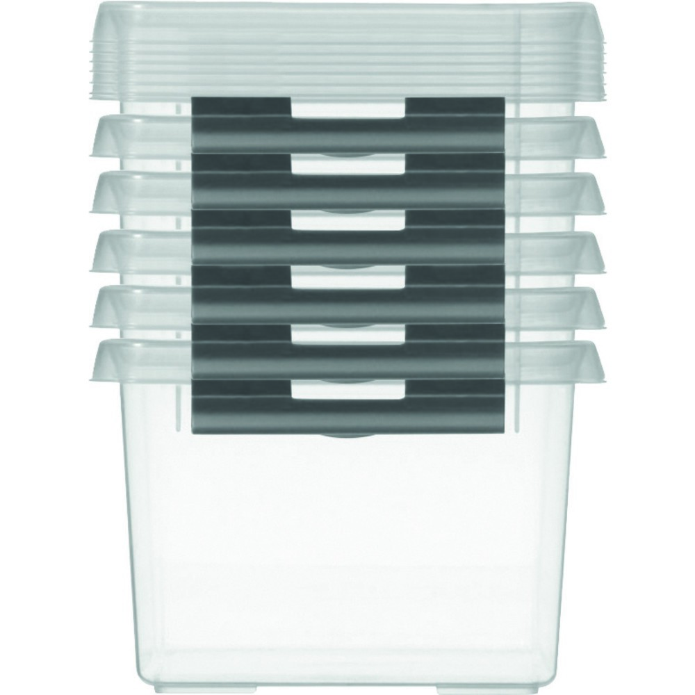Produktabbildung Nr. 2: Caisse de rangement helit « the q-line », avec couvercle, 2 litres, transparente