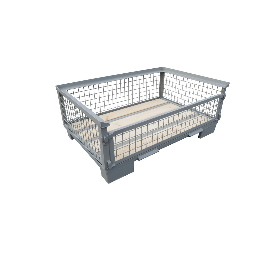 Illustration du produit: Caisse grillagée Europool, paroi longitudinale entièrement rabattable, hauteur 500 mm