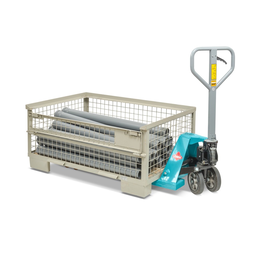 Produktabbildung Nr. 7: Caisse grillagée industrielle, paroi longitudinale semi-rabattable, hauteur 570 mm