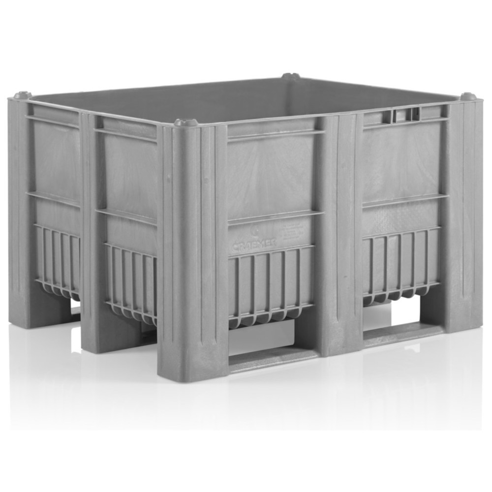 Produktabbildung Nr. 1: Caisse-palette CRAEMER, 1 200 x 1 000 x 760 mm, 3 patins, gris