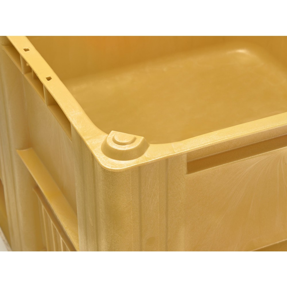 Produktabbildung Nr. 2: Caisse-palette CRAEMER, 1 200 x 1 000 x 760 mm, 3 patins, jaune
