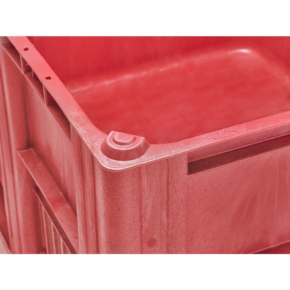 Produktabbildung Nr. 2: Caisse-palette CRAEMER, 1 200 x 1 000 x 760 mm, 3 patins, rouge