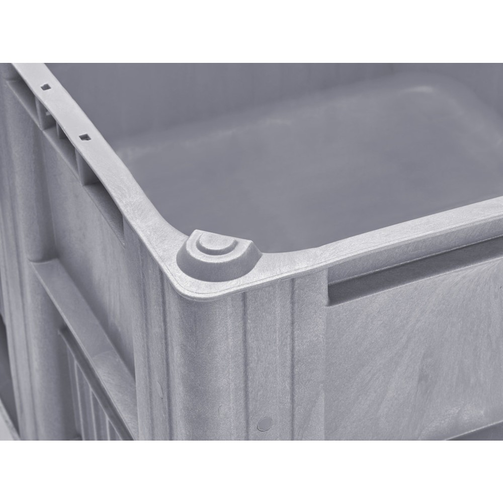 Produktabbildung Nr. 2: Caisse-palette CRAEMER, 1 200 x 1 000 x 760 mm, 3 patins, gris