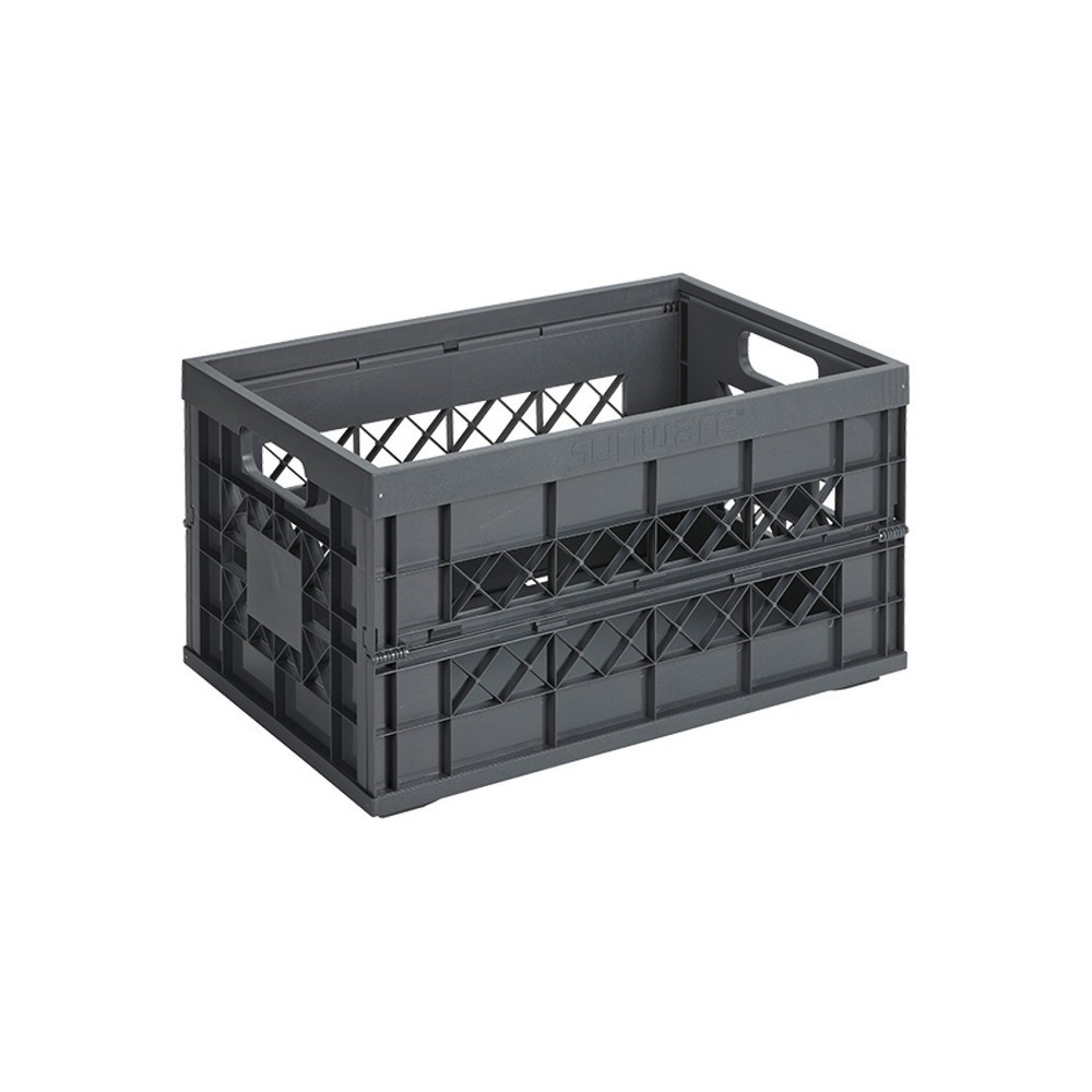 N° de l'image du produit 1 : Caisse pliable helit « the flap line », capacité de charge 30 kg, 45 litres, anthracite