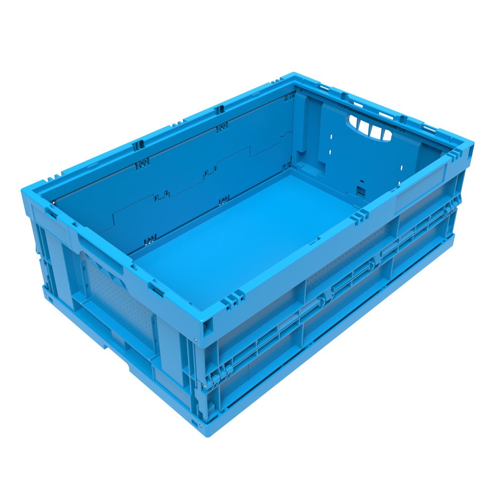Illustration du produit: Caisse pliante norme Europe Premium, 44 litres, bleu