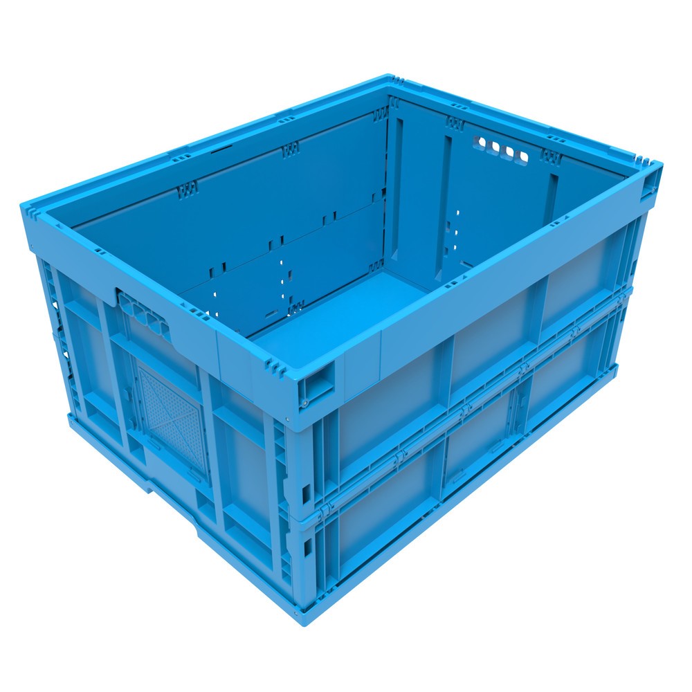 Illustration du produit: Caisse pliante norme Europe Premium, 172 litres, bleu