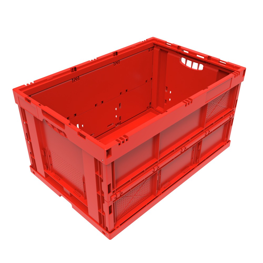 Illustration du produit: Caisse pliante norme Europe Premium, 68 litres, rouge